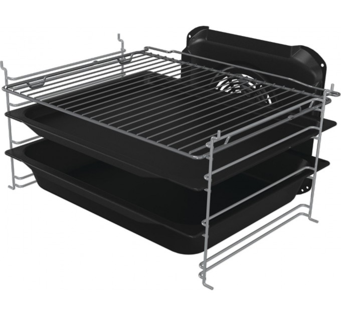 Плита Gorenje комби, 70л, 50x60см, дисплей, IconLed, чугун, белый