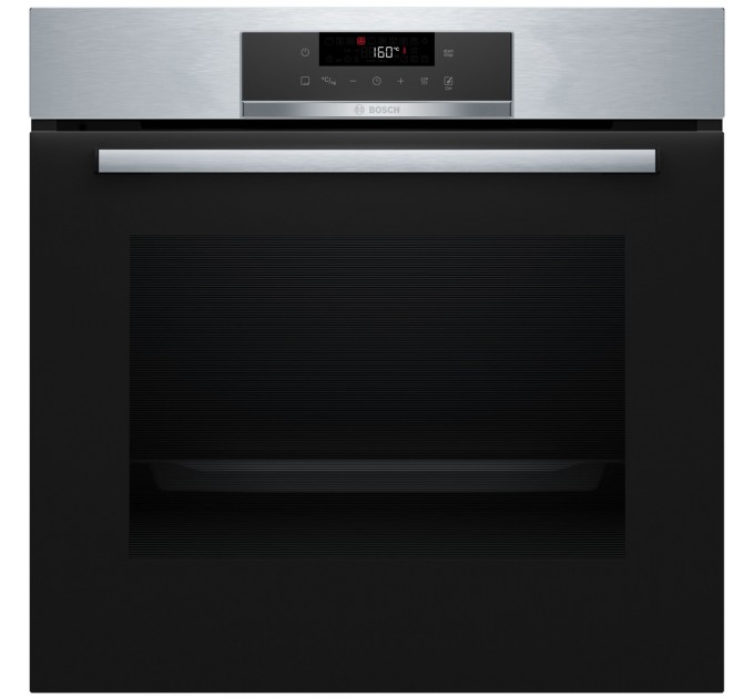 Духовой шкаф Bosch электрический, 71л, A+, дисплей, конвекция, пиролиз, телескопические направляющие, нержавейна