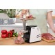 М'ясорубка ARDESTO, 2300Вт, продук.-2.2кг/хв, 4 решітки + для ковб., кеббе, насадка для томатів, пластик, біло-чорний