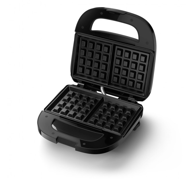 Вафельтница Philips Series 3000 750Вт, антипригарное покрытие, корпус-пластик, черный