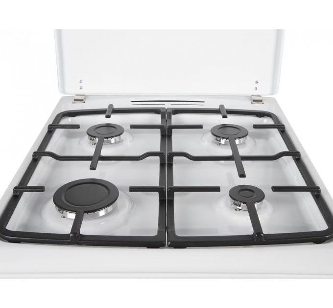 Плита Hansa комбінована, 65л, 50x60см, дисплей, конвекція, чавун, білий