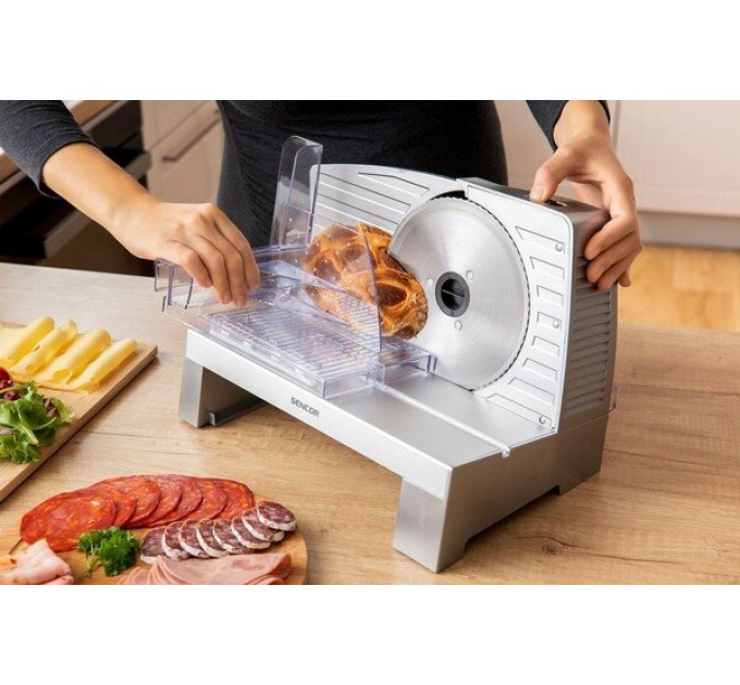 Скиборізка Sencor, 100Вт, лезо-нержавіюча сталь, діаметр ножа-170мм, корпус-метал/пластик, сірий