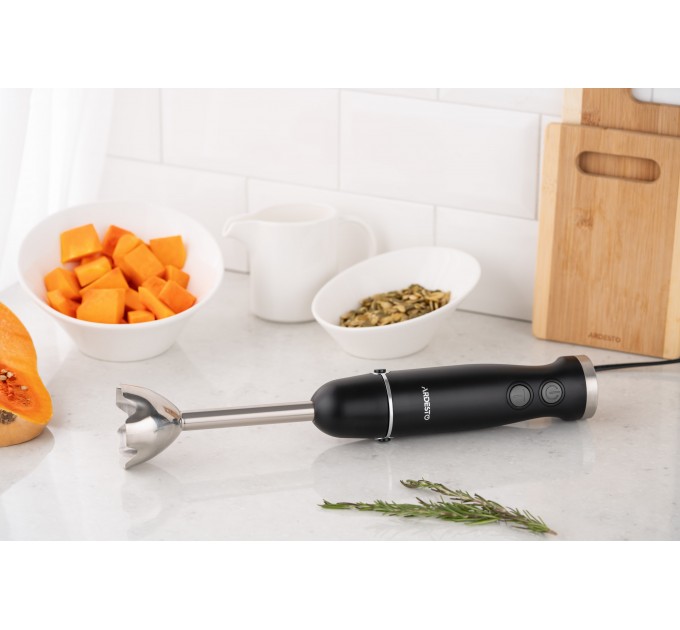 Блендер ARDESTO ручний 600Вт, чорно-сріблястий