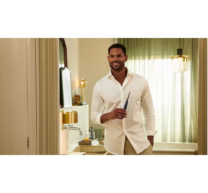 Щітка зубна електр. Philips, Sonicare DiamondClean Prestige 9900, 62т. колив/хв, насадок-1, SenseIQ, зарядний чохол, чорний