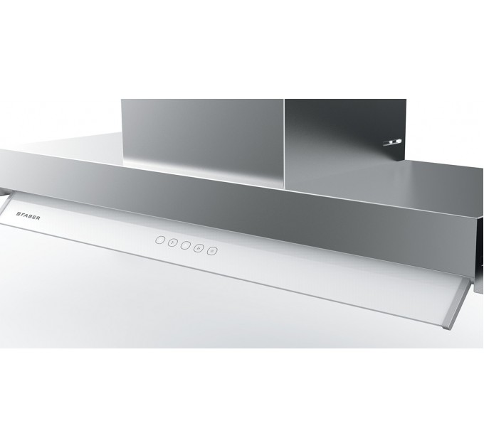 Витяжка Faber вбудована, 60см, 1119м.куб/год, In-Nova Touch Wh/X A60, нерж/білий