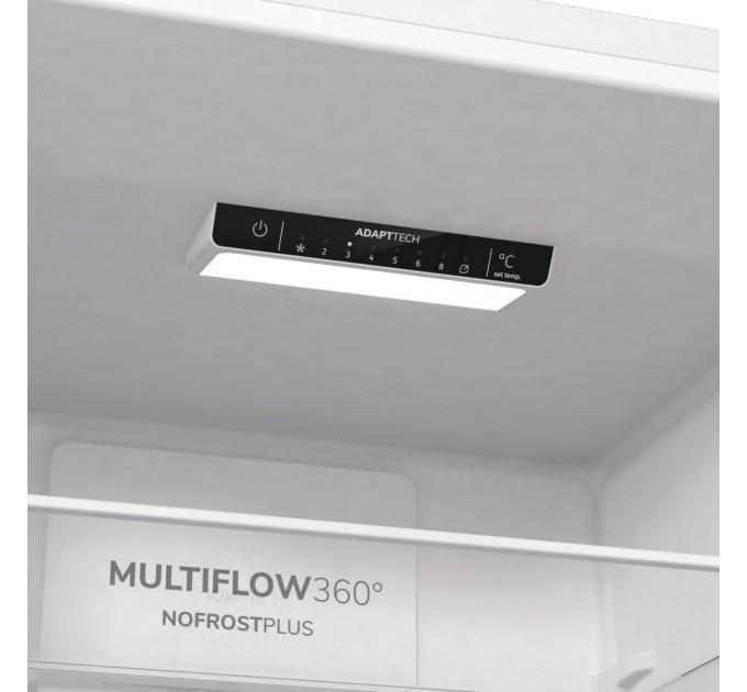 Холодильник с нижн. мороз. камерой Gorenje, 200х60х60см, 2 дв., 235(96)л, А++, NoFrost+, Зона св-ти, белый