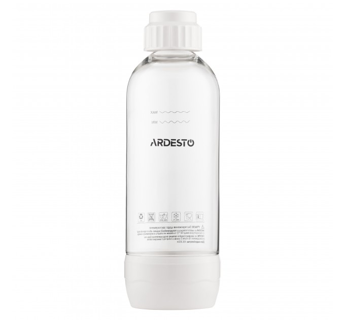 Сифон для газирования воды ARDESTO, подключение баллона-резьба, бутылка 1л, рычаг, белый