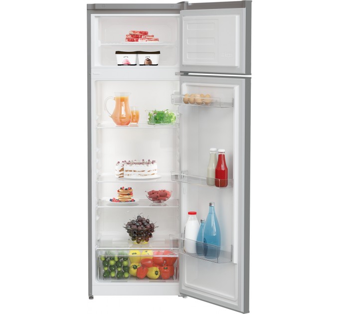 Холодильник Indesit з верхн. мороз., 160.6x54х57.4, холод.відд.-204л, мороз.відд.-46л, 2дв., А++, ST, сріблястий