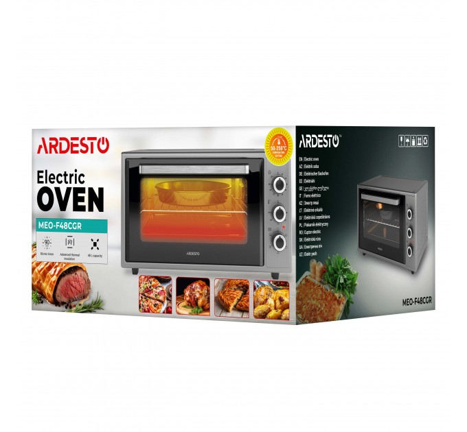 Піч електрична ARDESTO, 48л, 1600Вт, механіч., конвекція, сірий