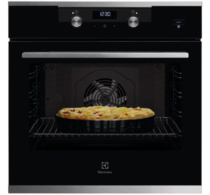 Духовой шкаф Electrolux электрический, 72л, A, пар, дисплей, конвекция, телескопические направляющие, черный