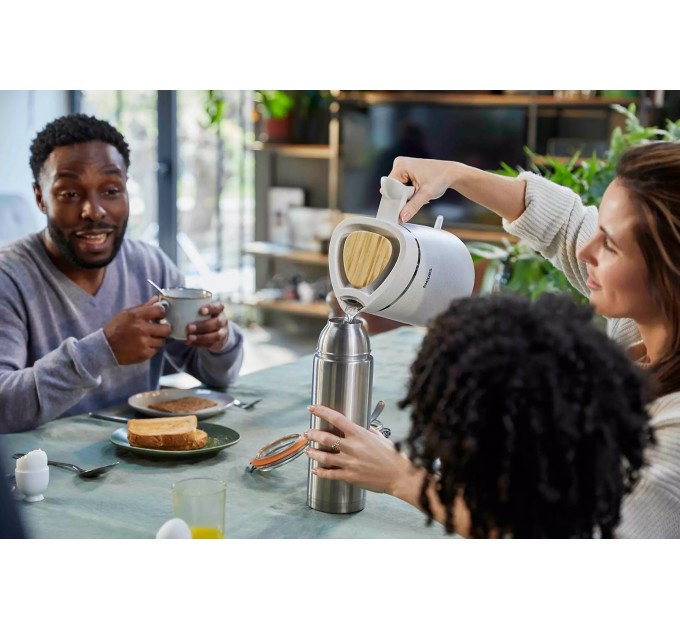 Электрочайник Philips Eco Conscious Edition, 1.7л, биопластик, LED подсветка, белый матовый