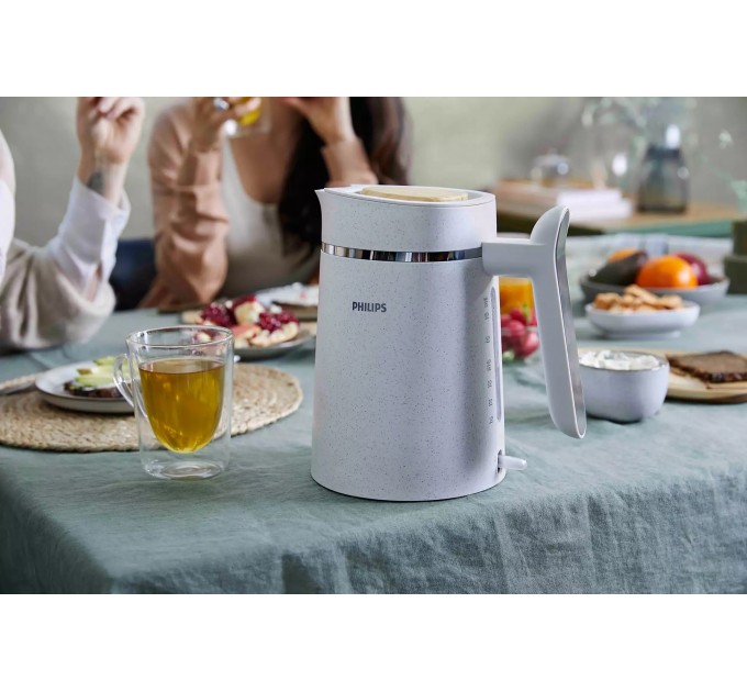 Электрочайник Philips Eco Conscious Edition, 1.7л, биопластик, LED подсветка, белый матовый