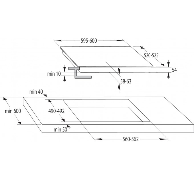Варочная поверхность Gorenje Iиндукционная, 60см, Bridge, TouchControl, черный