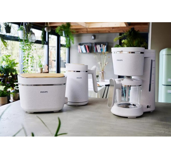 Электрочайник Philips Eco Conscious Edition, 1.7л, биопластик, LED подсветка, белый матовый