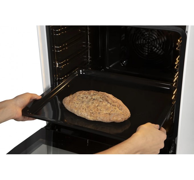 Плита Hansa комбінована, 65л, 50x60см, дисплей, конвекція, чавун, білий