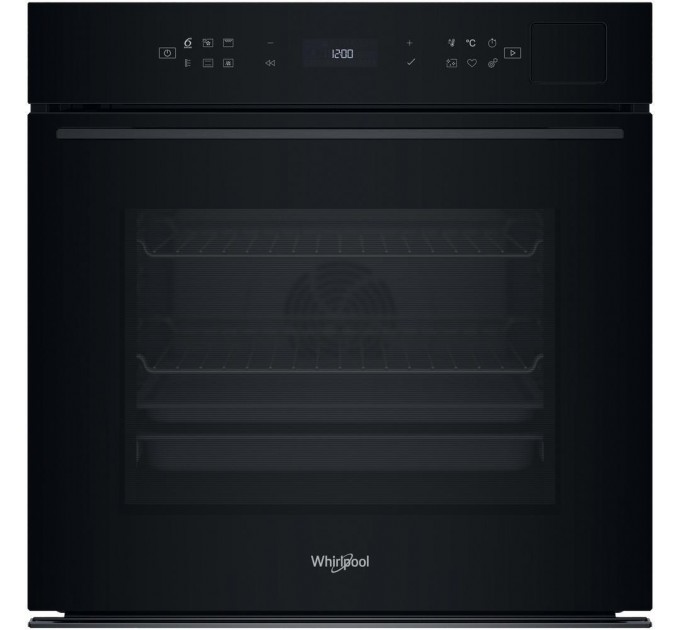 Духова шафа Whirlpool електрична, 73л, A+, дисплей, конвекція, піроліз, телескопічні напрямні, чорний