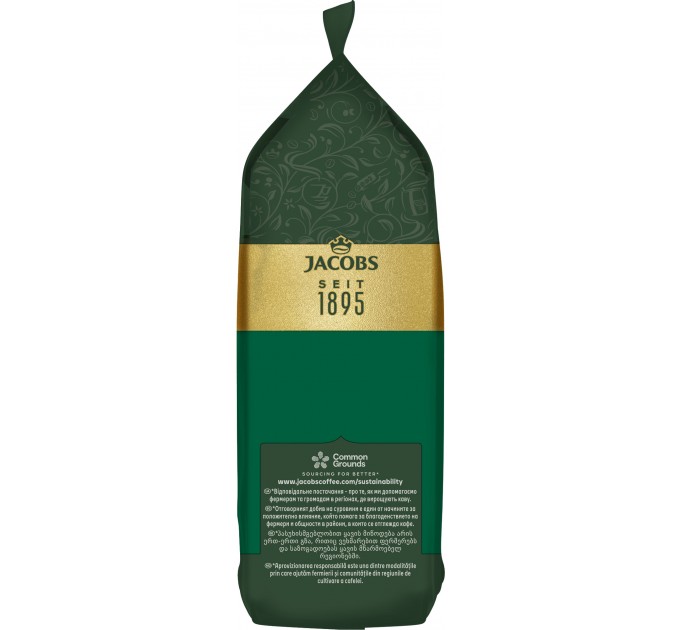 Кава Jacobs зерна, 1000г, Monarch, купаж арабіка/робуста