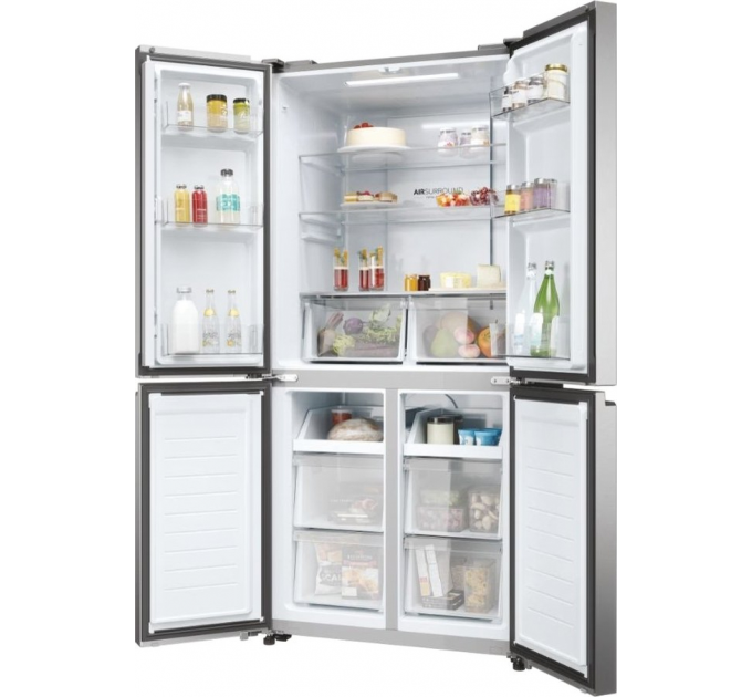 Холодильник Haier многодверный, 181.5x83.3х65, холод.отд.-311л, мороз.отд.-156л, 4дв., А+, NF, инв., дисплей, нерж