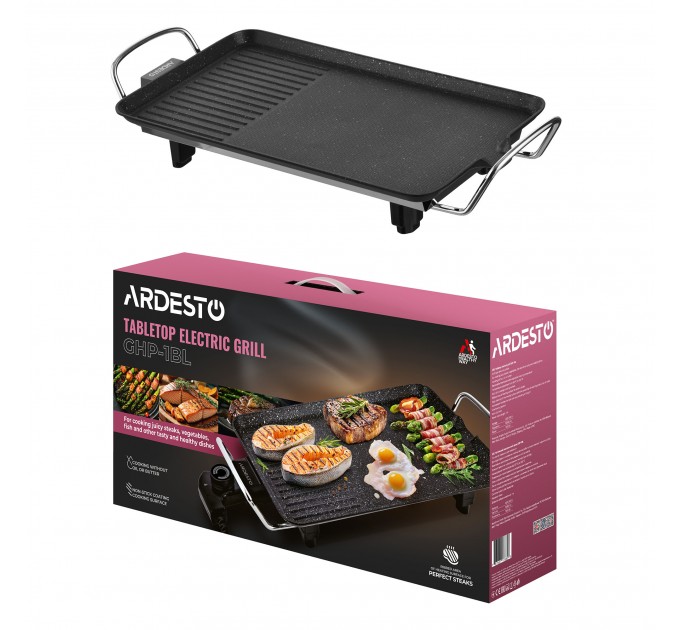 Гриль ARDESTO барбекю, 1500Вт, темп. режимів, метал, чорний