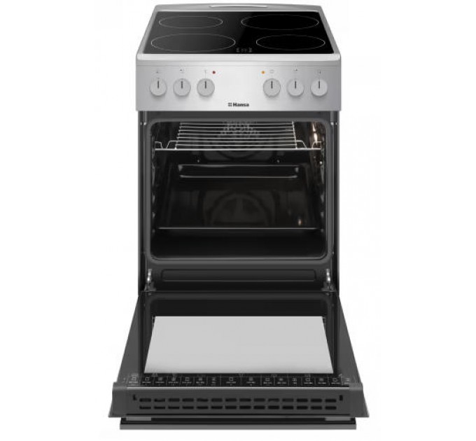 Плита Hansa электрическая стеклокерамическая, 50х60см, 62л, нержавеющая сталь