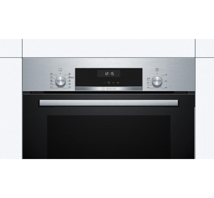 Духовой шкаф Bosch электрический, 66л, A, дисплей, конвекция, телескопические направляющие, нержавеющая сталь
