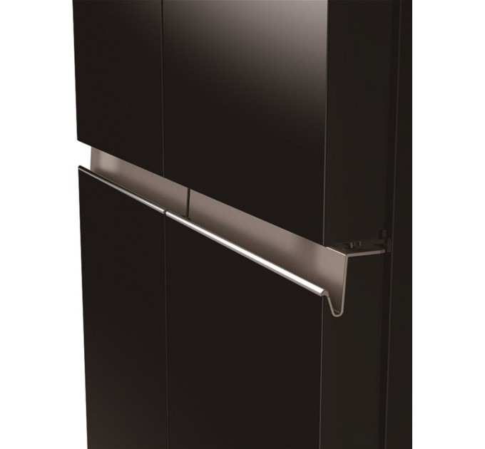 Холодильник Hitachi многодверный, 184x90х72, холод.отд.-372л, мороз.отд.-196л, 4дв., А+, NF, инв., зона нулевая, вакуум, льодоген., черный (стекло)