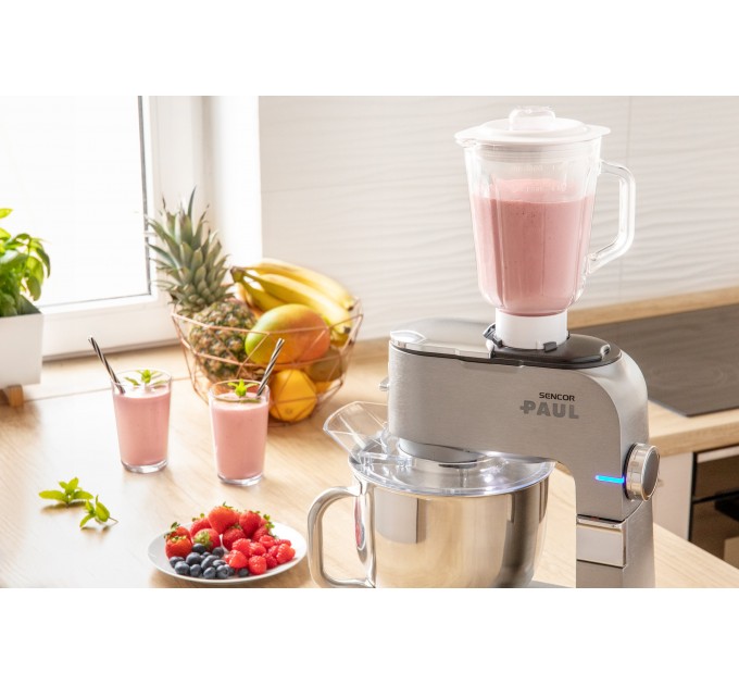 Кухонная машина Sencor Paul 1500Вт, чаша-металл, корпус-металл, насадок-20, метал