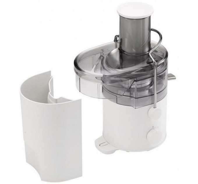 Соковыжималка Panasonic центробежная 1000Вт, чаша-1.5л, жмых-2л, желоб на целое яблоко, пластик/металл, белый