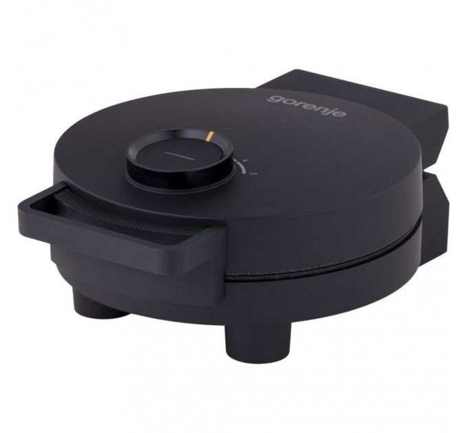 Міні-гриль Gorenje 1000Вт, алюміній, пластина д/вафель, корпус-метал, чорний