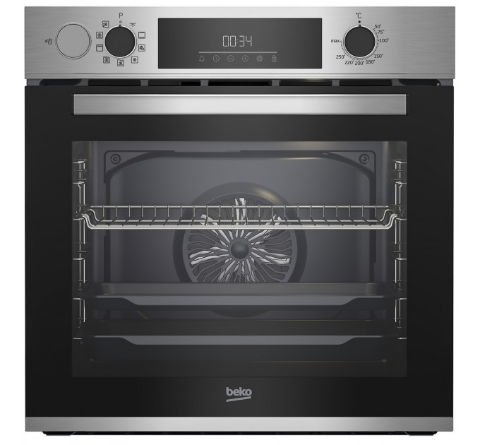 Духовой шкаф Beko электрический, 71л, A+, дисплей, конвекция, Steam Assisted, нерж