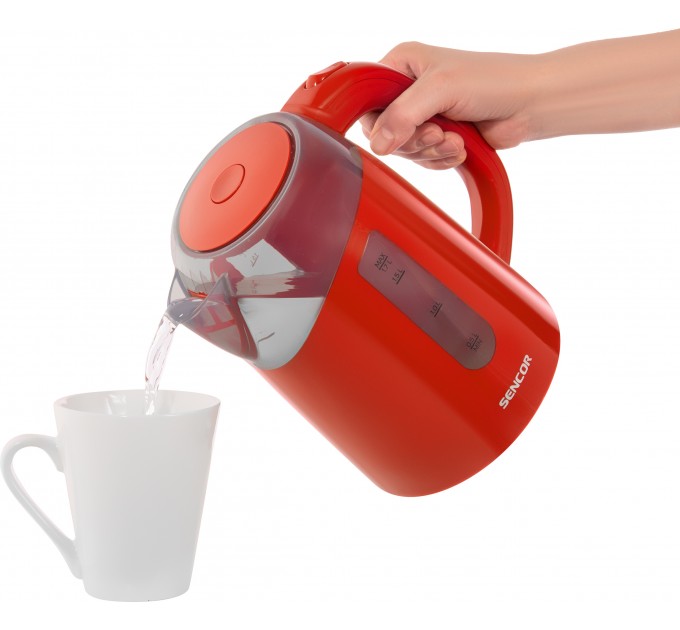 Електрочайник Sencor 1.7л, Strix, пластик, червоний