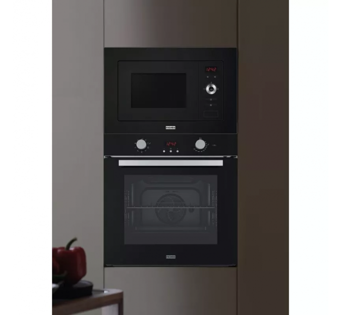 Мікрохвильова піч Franke вбудовувана, 20л, 800Вт, гриль, дисплей, чорний