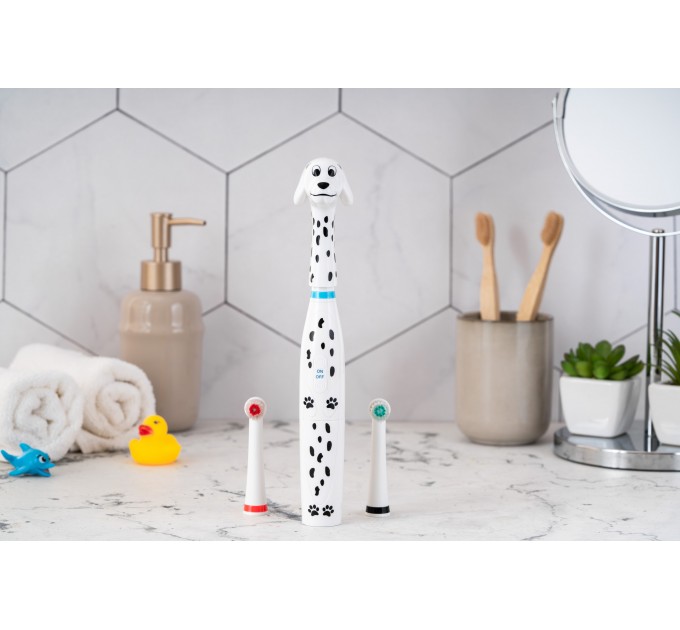 Щетка зубная электр. ARDESTO, ETB-003DOG для детей , 8.8т. колеб/мин, насадок-3, IPX6, белый