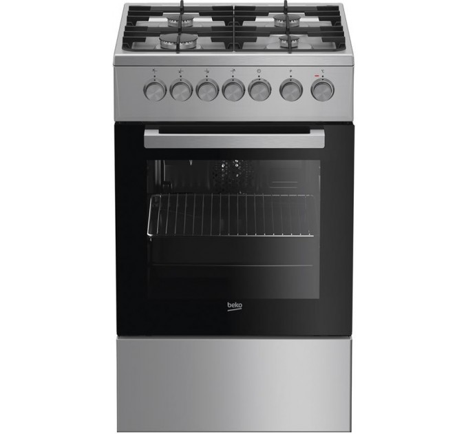 Плита Beko комби, 55л, 50x60см, (для сжыженого газа) конвекция, чугун, нерж