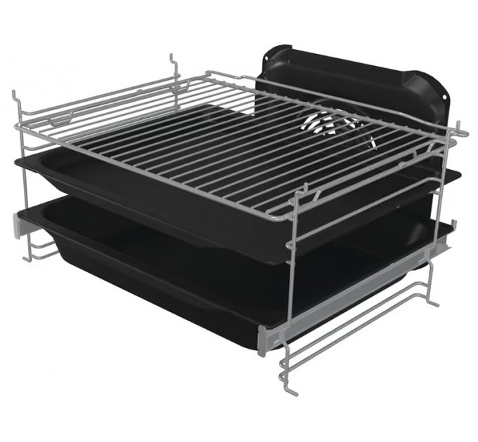 Плита Gorenje комби, 70л, 50x60см, дисплей, чугун, нерж