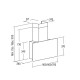 Витяжка похила Cata&Can Roca, 70см, 1400м.куб/год, Greco 70 wh, білий
