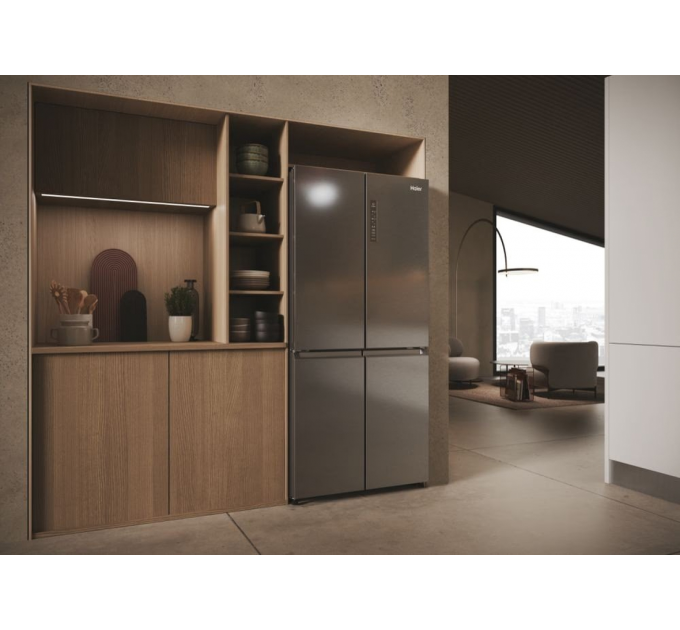 Холодильник Haier многодверный, 181.5x83.3х65, холод.отд.-311л, мороз.отд.-156л, 4дв., А+, NF, инв., дисплей, нерж