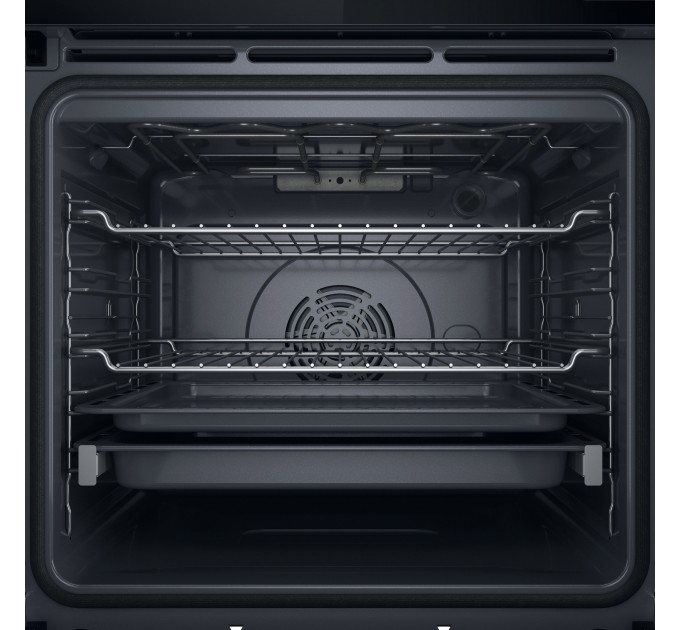 Духова шафа Whirlpool електрична, 73л, A+, дисплей, конвекція, піроліз, телескопічні напрямні, чорний