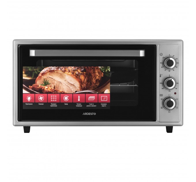 Піч електрична ARDESTO, 48л, 1600Вт, механіч., конвекція, сірий
