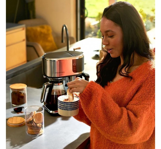 Кавоварка Russell Hobbs крапельна Attentiv Coffee Bar 1.5л, мелена, LED-дисплей, чорно-метал