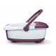 Масажна ванночка Beurer для ніг, від мережі, 3 насадки, підтрим. температури води, біло-фіолетовий