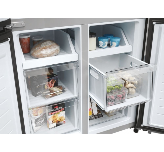 Холодильник Haier многодверный, 181.5x83.3х65, холод.отд.-311л, мороз.отд.-156л, 4дв., А+, NF, инв., дисплей, нерж