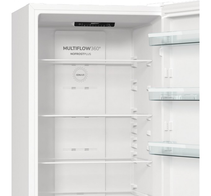 Холодильник с нижн. мороз. камерой Gorenje, 200х60х60см, 2 дв., 235(96)л, А++, NoFrost+, Зона св-ти, белый