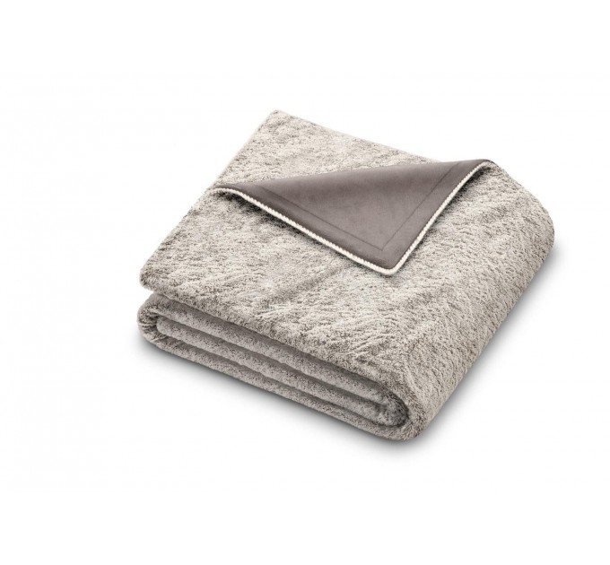 Електрогрілка Beurer традиційна форма, 180х130см, 100Вт, 6 режими, фліс, сірий