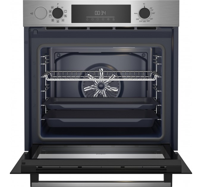 Духовой шкаф Beko электрический, 71л, A+, дисплей, конвекция, Steam Assisted, нерж