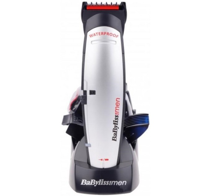 Набір для стрижки Babyliss, для голови, вусів, бороди,носа і тіла, мережа+акум., насадок-10, сріблястий