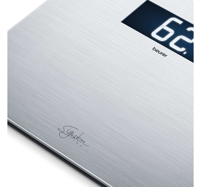 Весы Beurer напольные, 200кг, толщина 8мм, аnti-fingerprint, AAAx3 в компл, стекло/сталь, серый