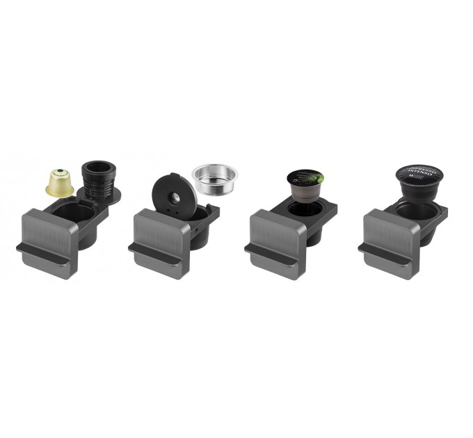 Кофеварка Catler капсульная Renzo 1.6л, капсулы, молотый кофе, сенс. управл., автом. капучинатор, серый