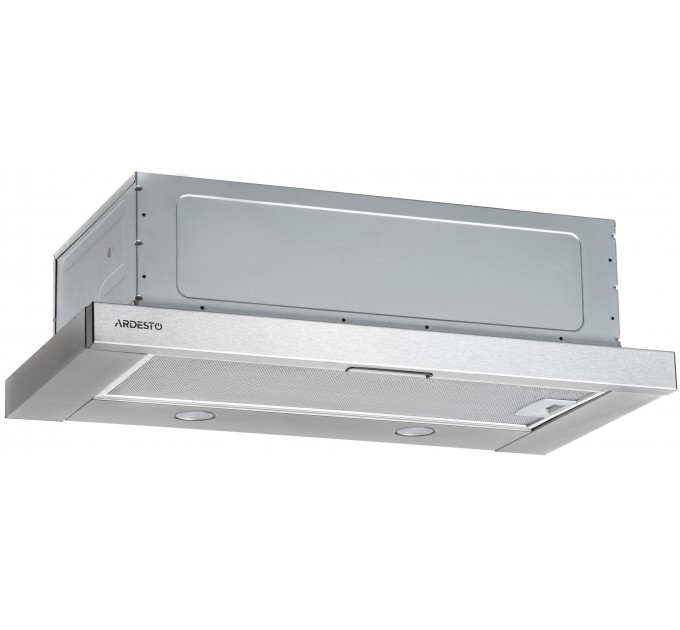 Вытяжка ARDESTO телескопическая, 60см, 450м3ч, метал, 2х1Вт LED, кнопочное, нерж