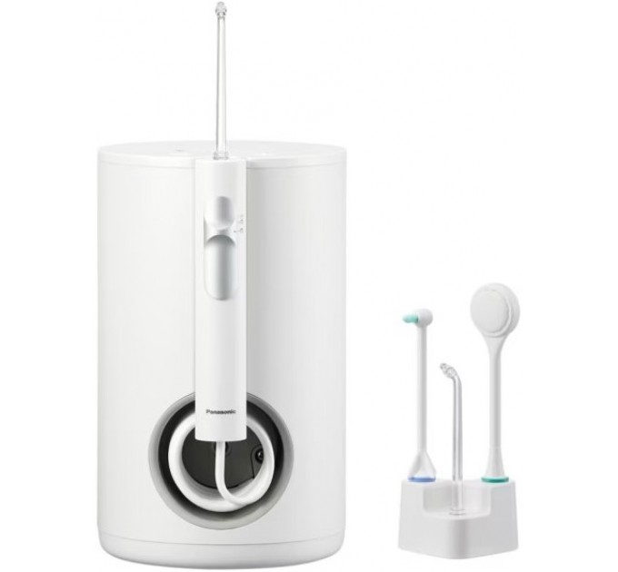Ирригатор Panasonic стационарный, чаша 600 мл, от сети , 4 насадки, белый